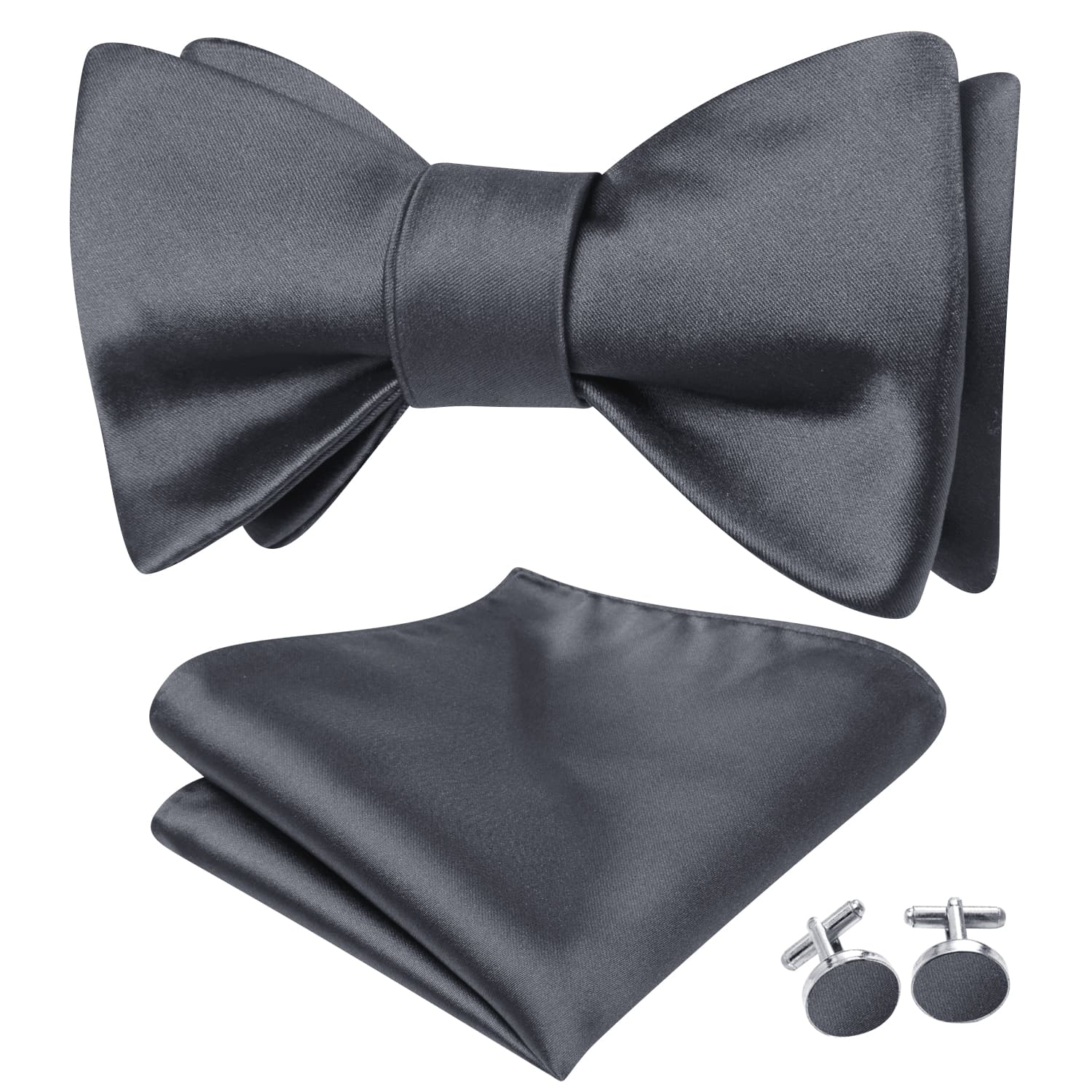 grey bow tie solid mens  wedding tie for suit 