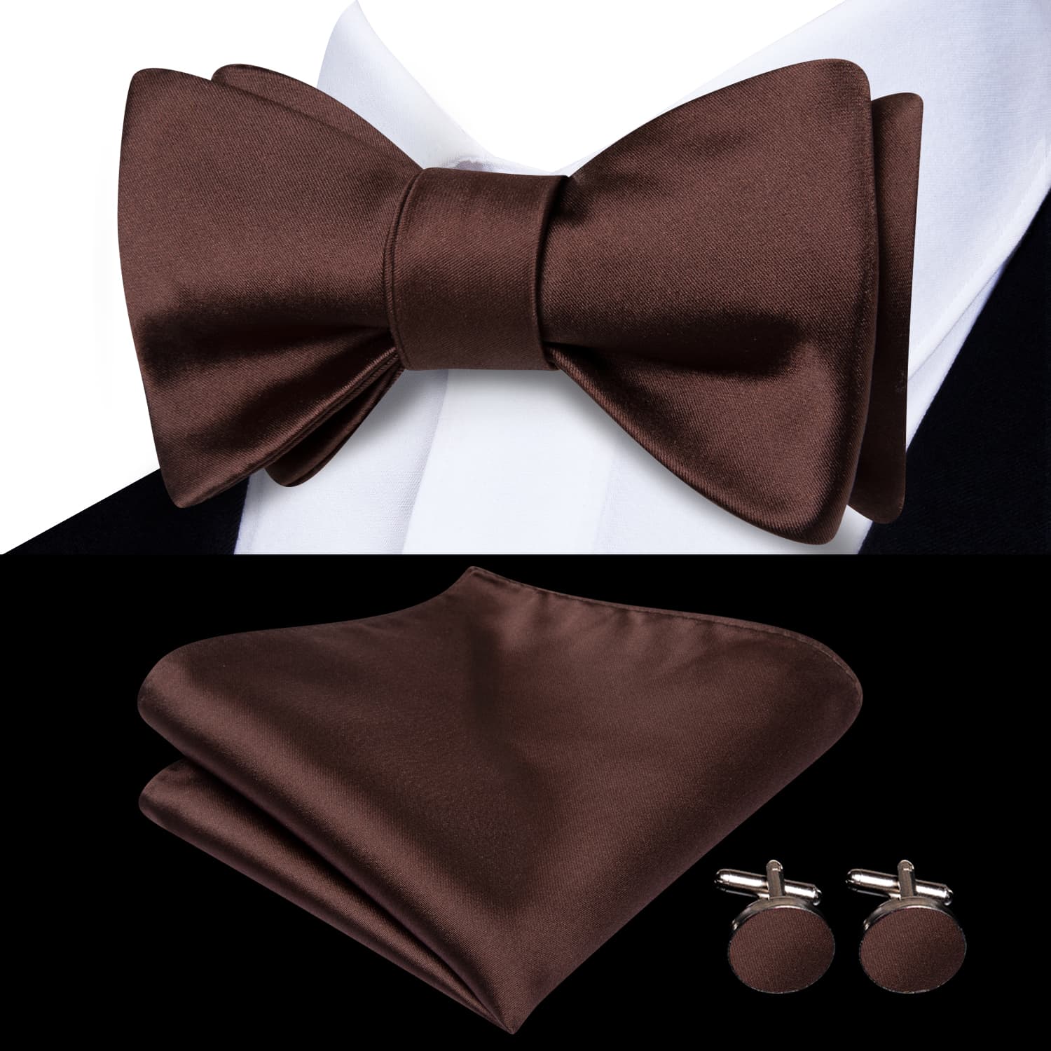 brown bow ties