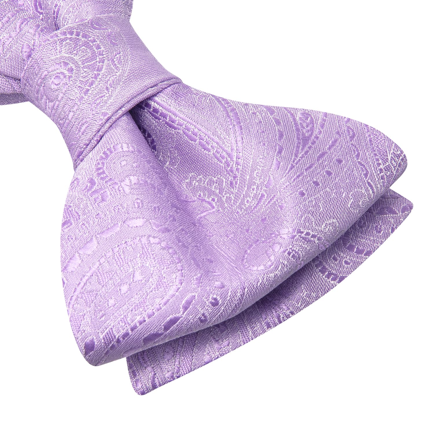 jacquard paisley details for purple bowtie