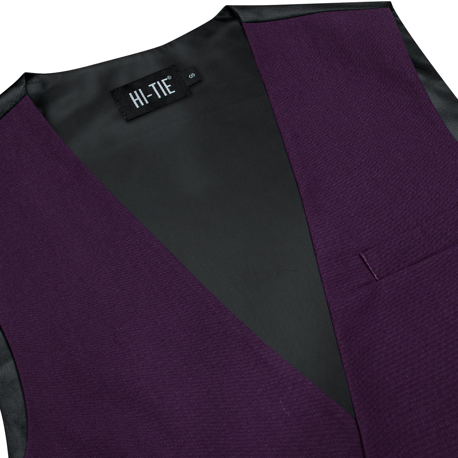 Deep Purple Solid Silk Style Men's Single Vest