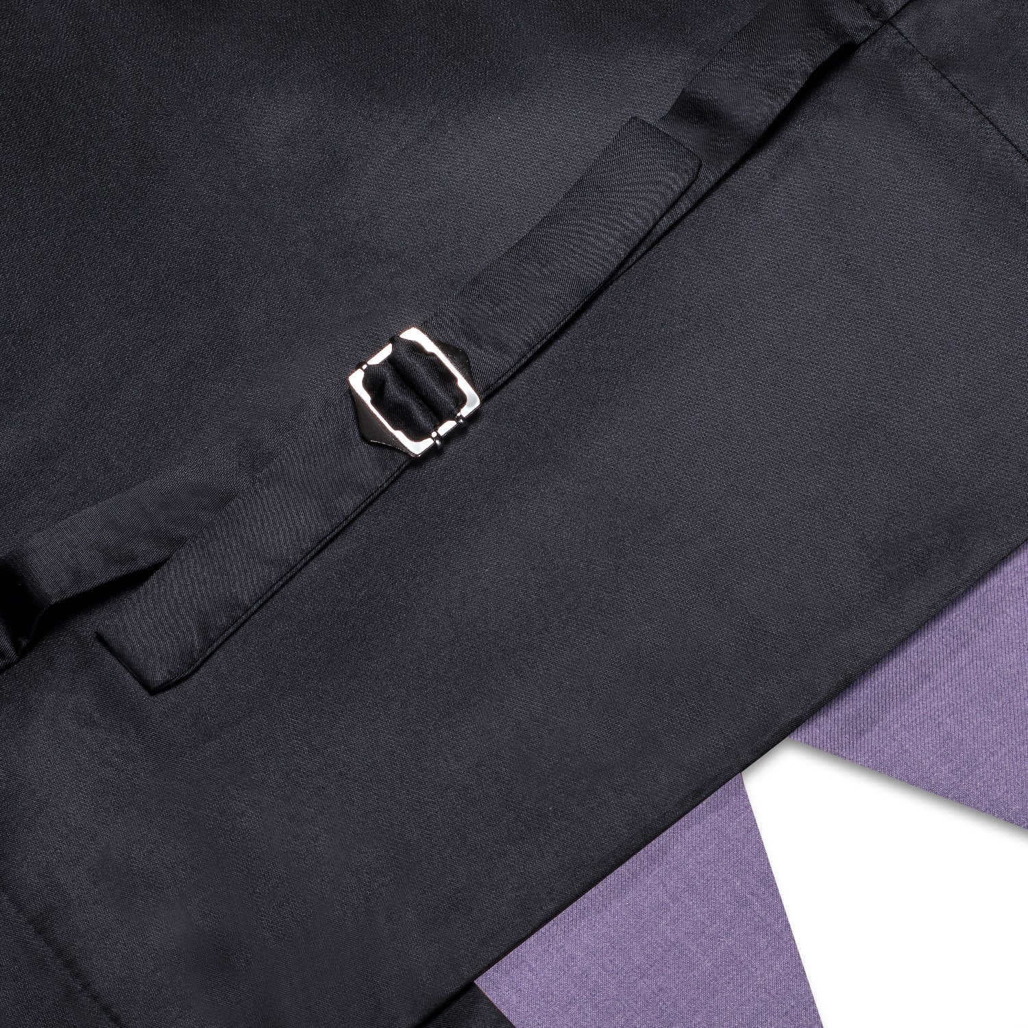 Taro Purple Solid Silk Style Men's Single Vest