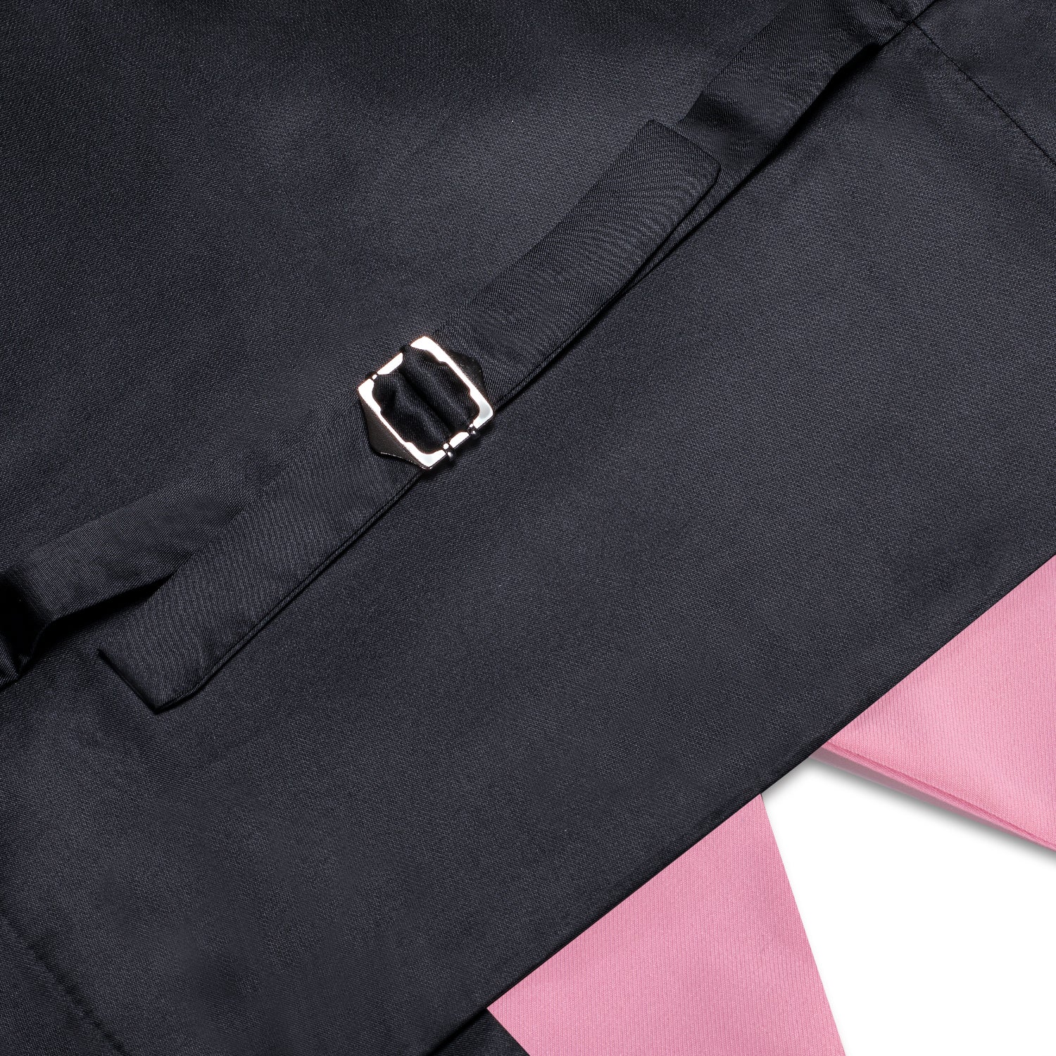 Pink Solid Silk Style Men's Single Vest