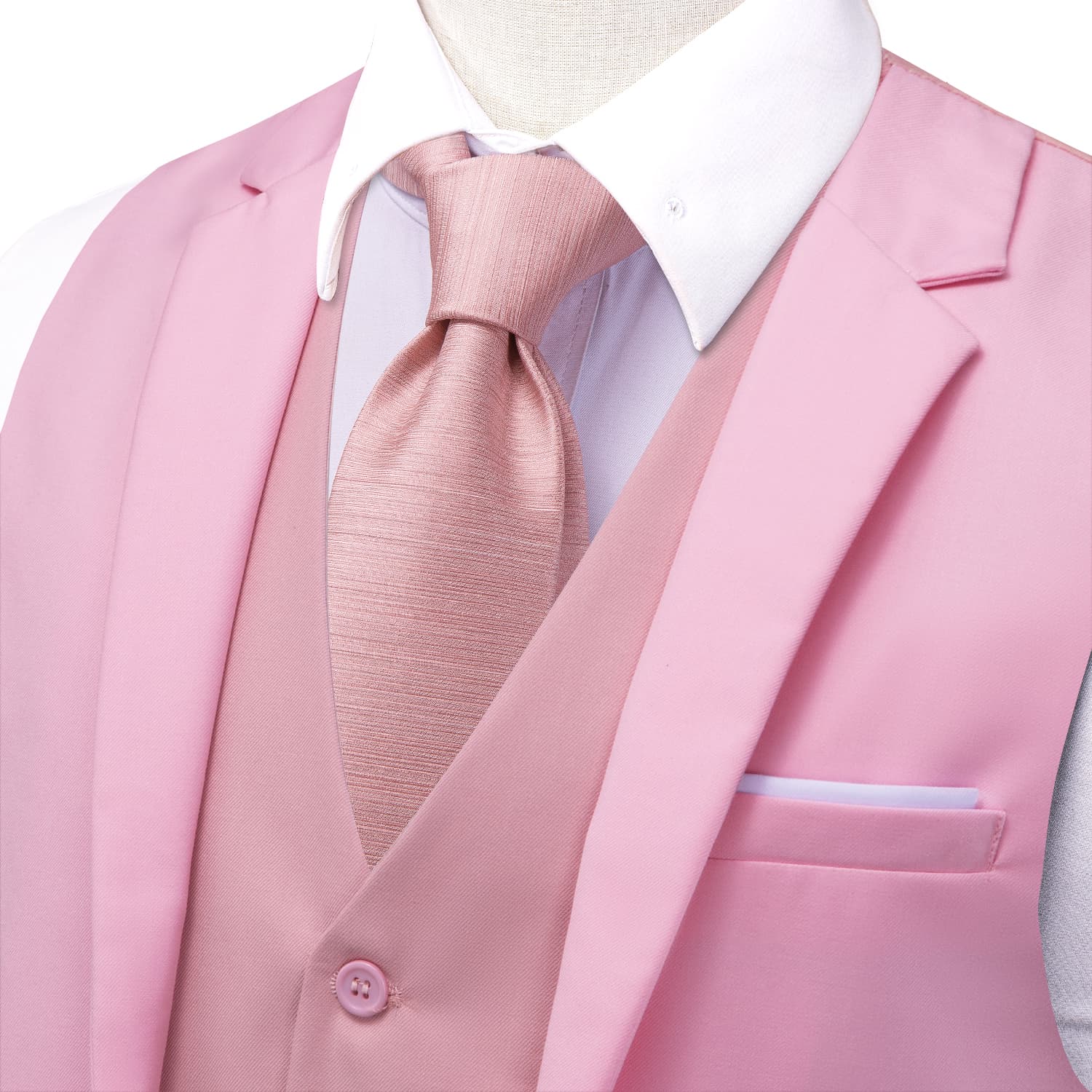 Suit Vest Layered Waistcoat Pink LightCoral Vests for Wedding
