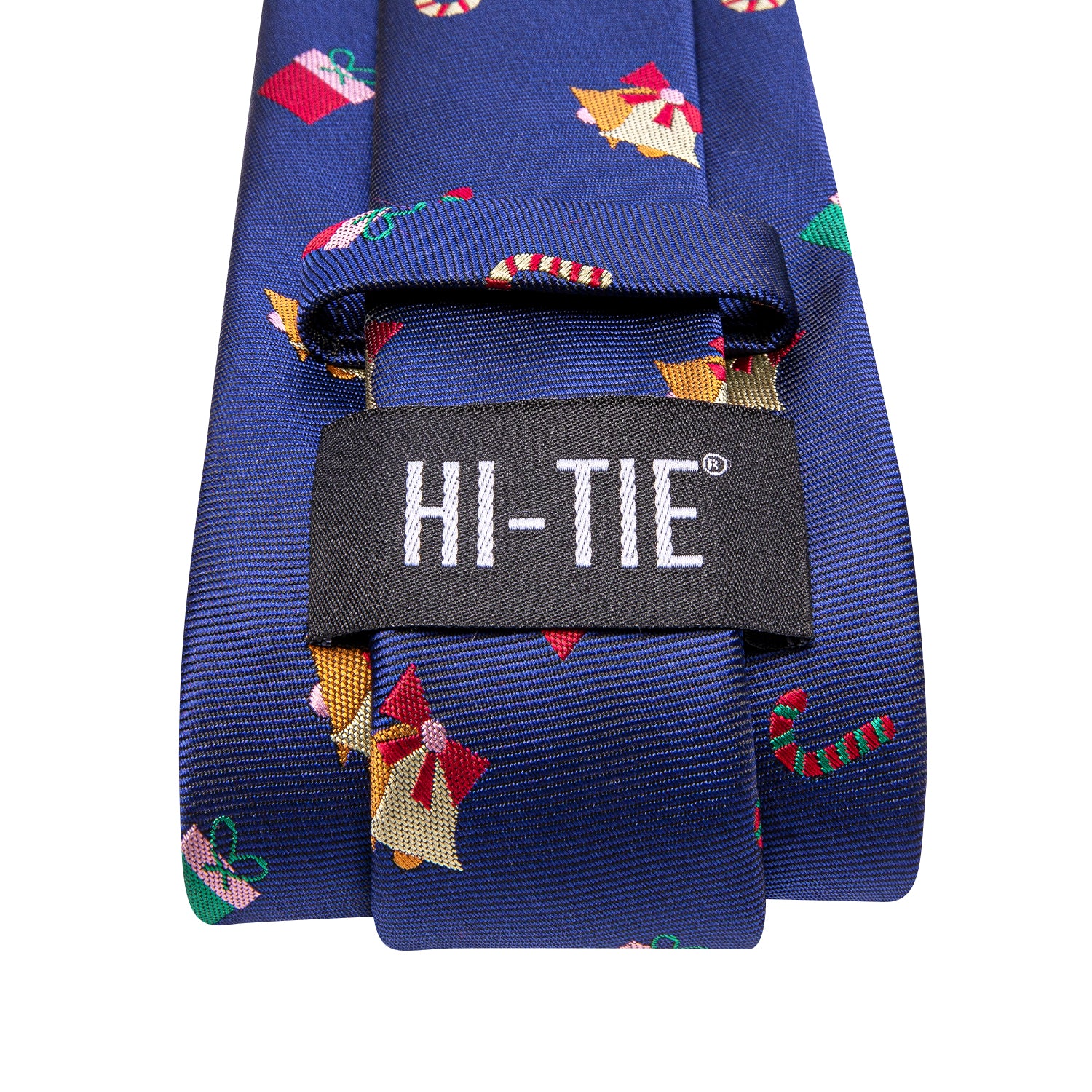 Christmas Blue Novelty Men's Tie Pocket Square Cufflinks Set