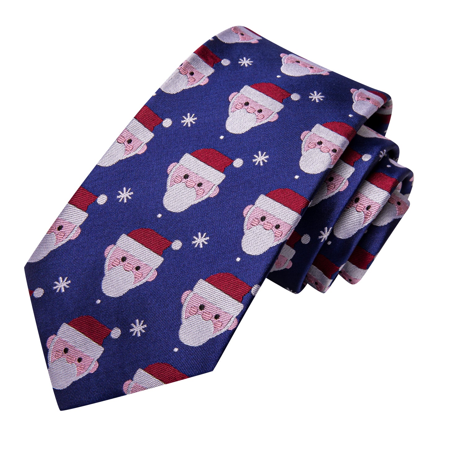Blue Christmas Snowmen Men's Tie Pocket Square Cufflinks Set