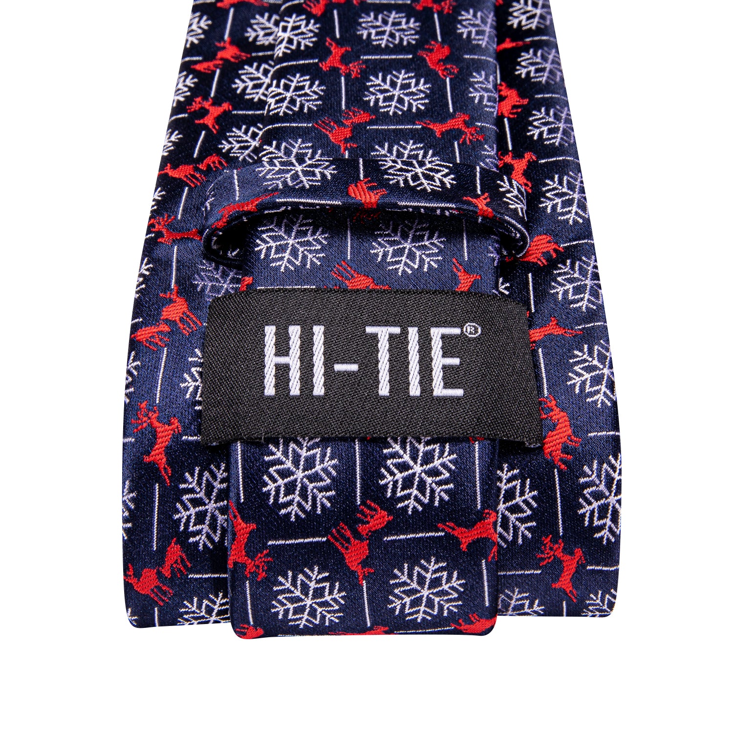 Christmas Blue White Snowflakes Men's Tie Pocket Square Cufflinks Set
