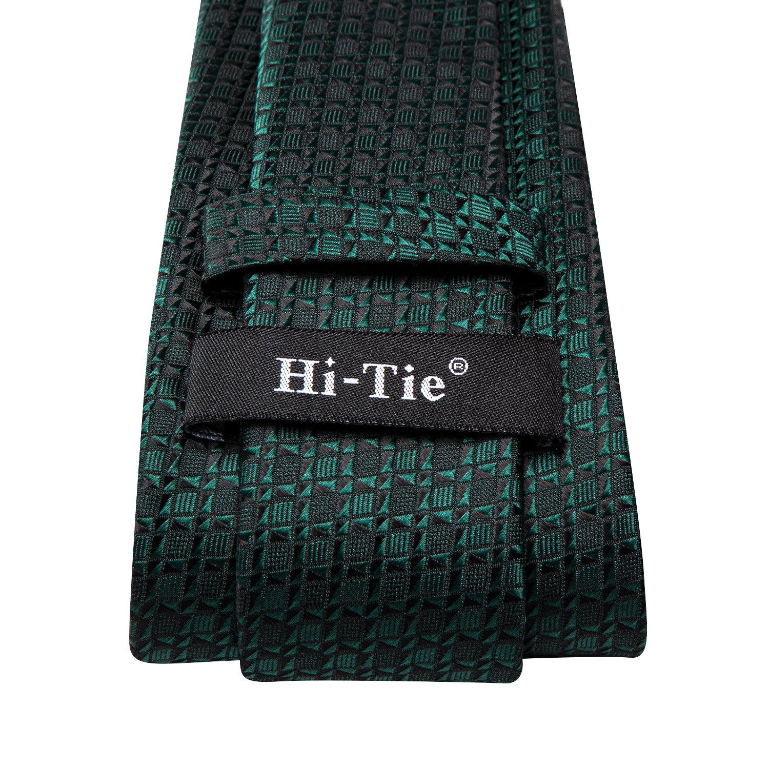 Hi-Tie Emerald Green Novelty Men's Tie Pocket Square Cufflinks Set