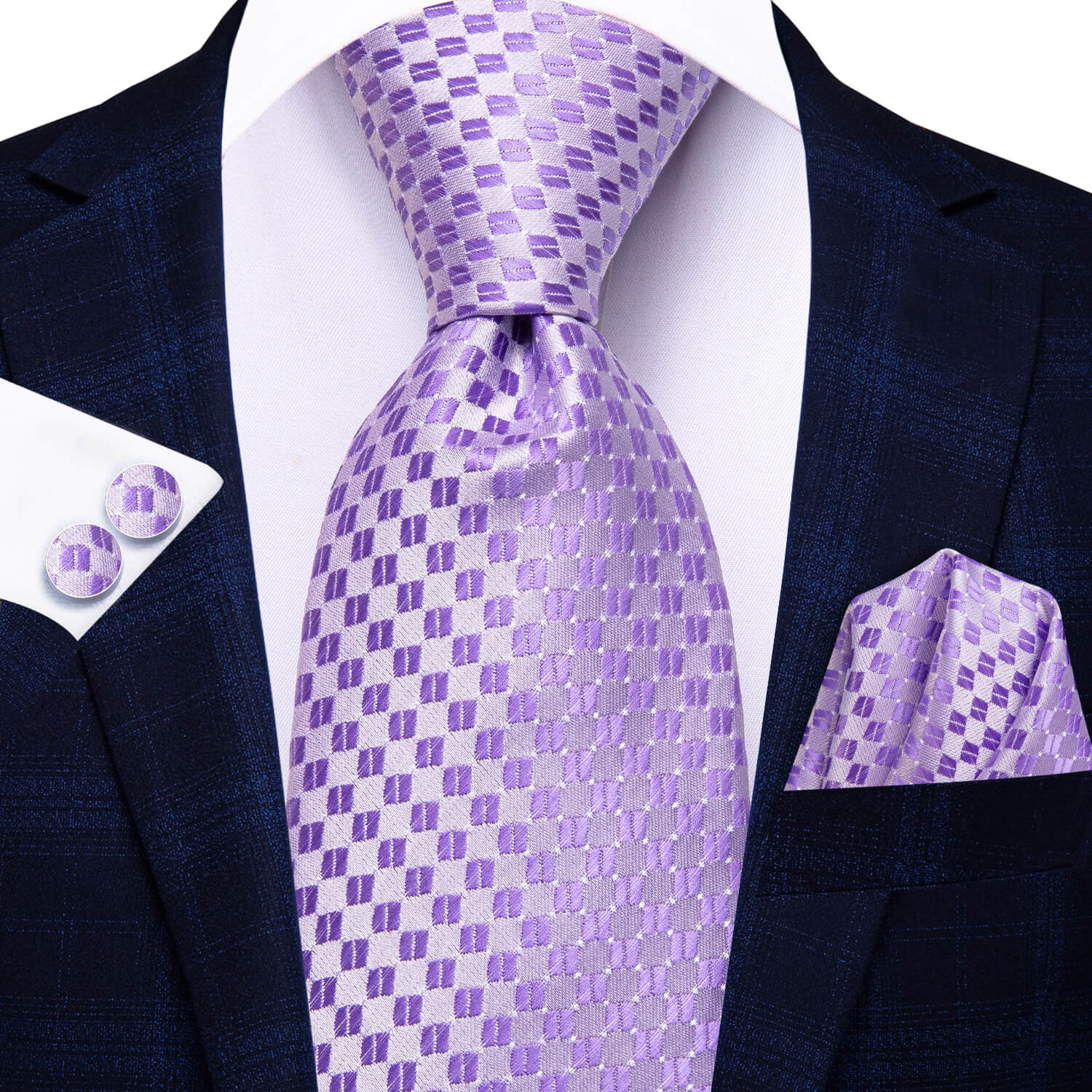 Purple Tie Plaid Men's Tie