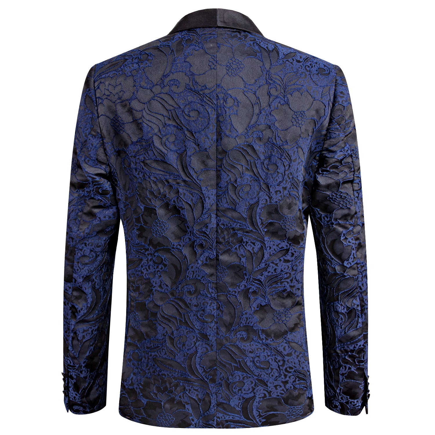 New Luxury Blue Black Floral Men's Suit Set