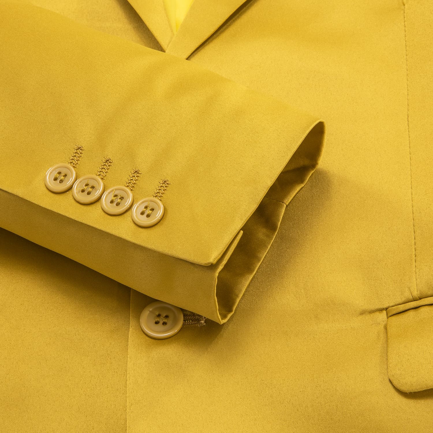 Hi-Tie Blazer Medallion Yellow Party Solid Top Men Suit