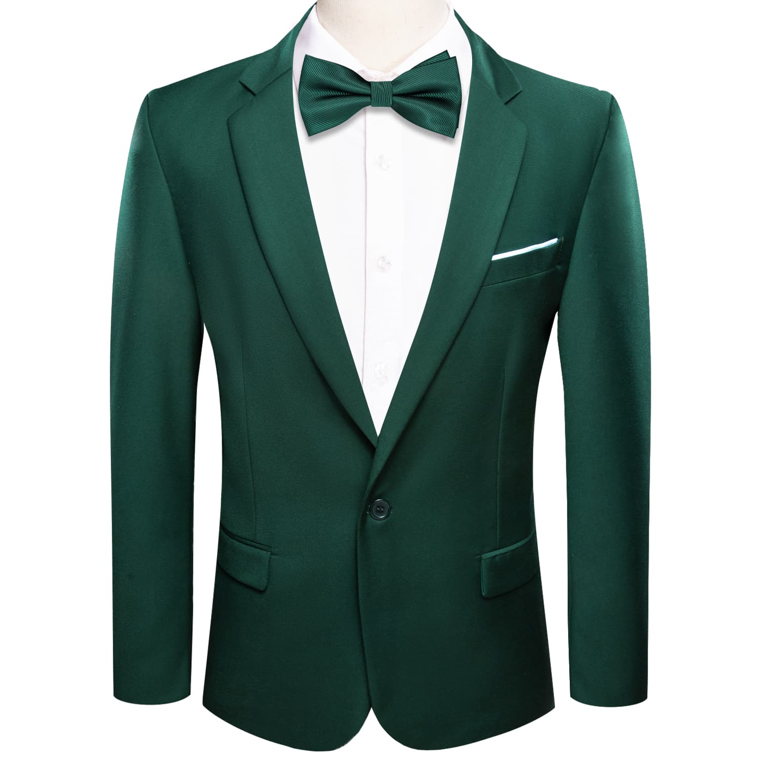 Blazer Dark Green Men's Wedding Business Solid Top Men Suit