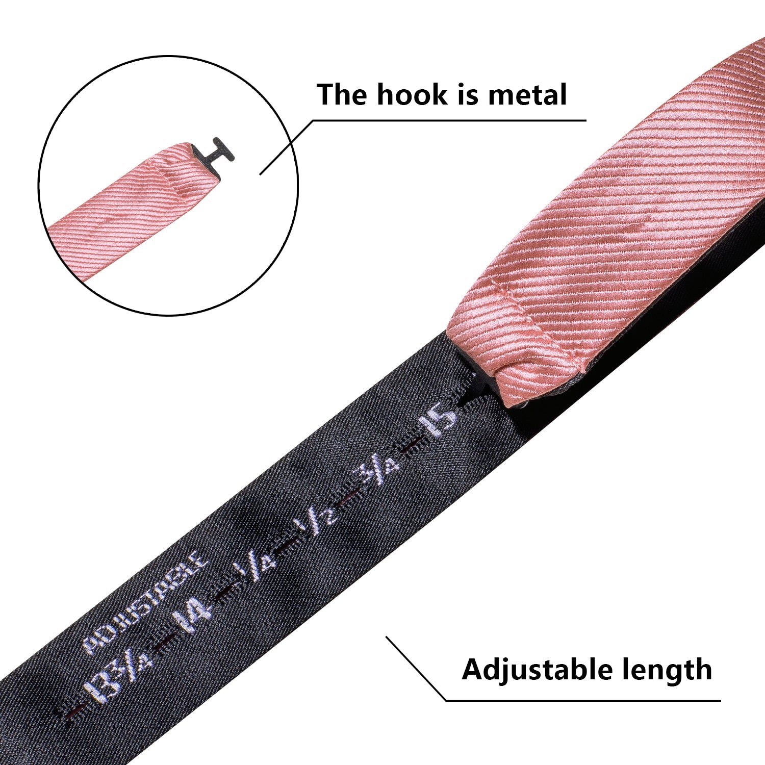 Light Pink Striped Silk Self-tied Bow Tie Pocket Square Cufflinks Set