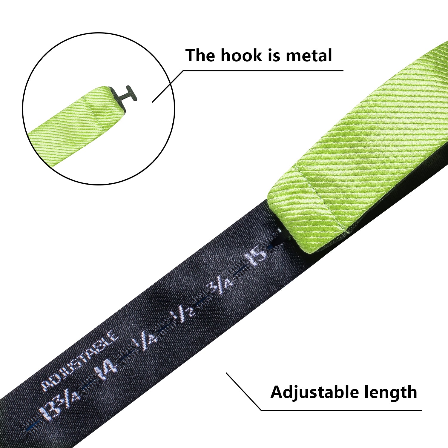 Spring Green Striped Silk Self-tied Bow Tie Pocket Square Cufflinks Set
