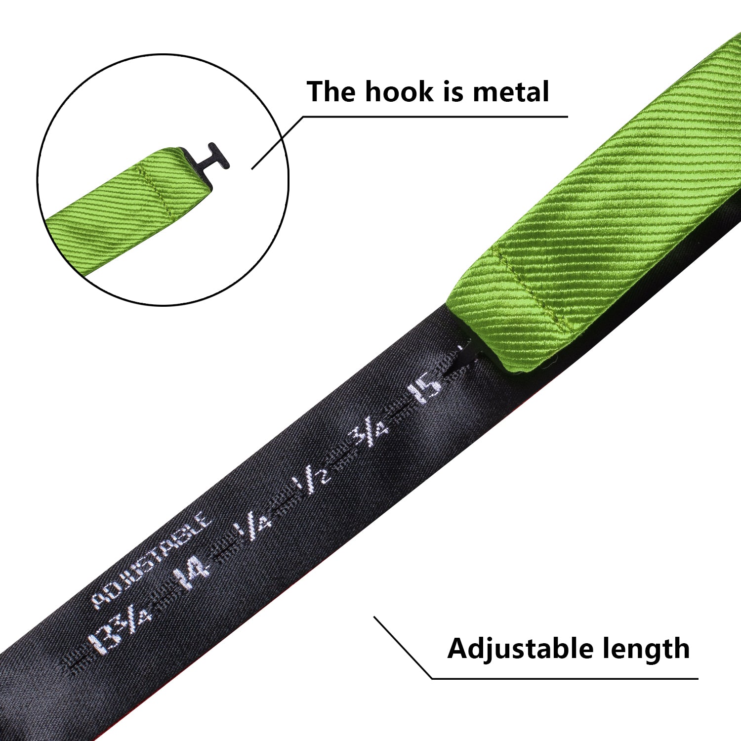 Green Striped Silk Self-tied Bow Tie Pocket Square Cufflinks Set