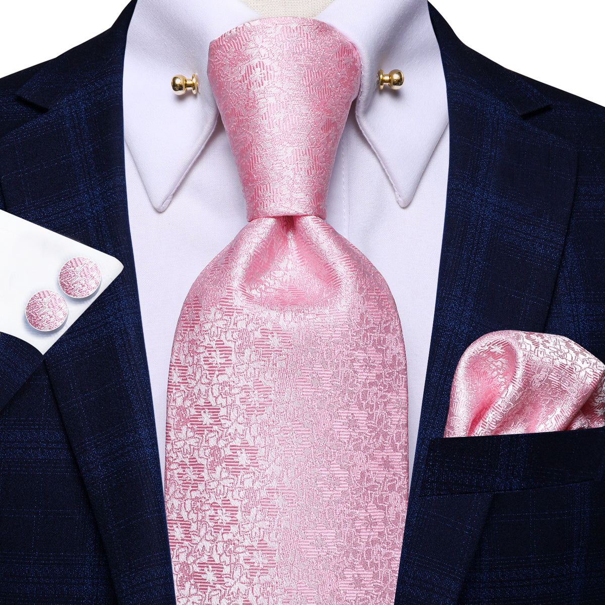 Cravate Thomas Pink London Homme 100% Soie – Motif Fleurs Bleu – Neuve Sans étiquette