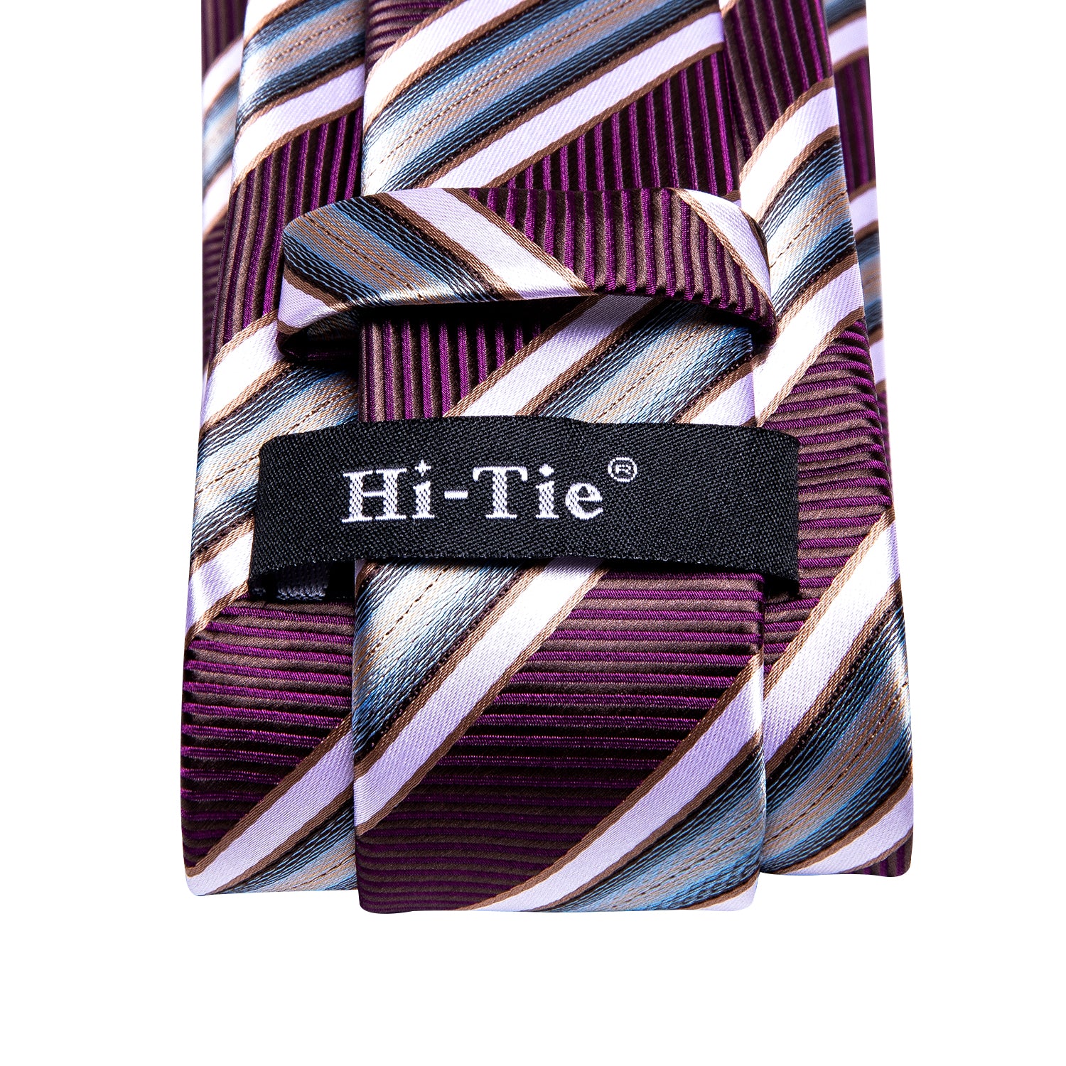 Burgundy White Striped Tie Pocket Square Cufflinks Set
