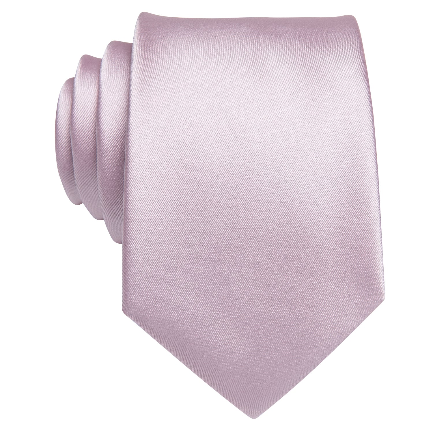 Light Pink Solid Tie Pocket Square Cufflinks Set