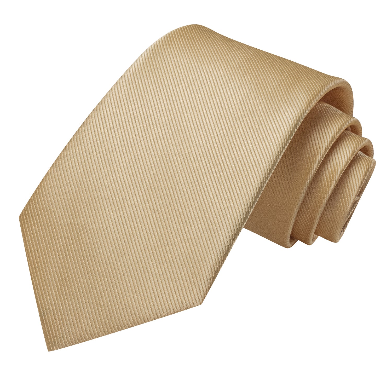 Beige Necktie Taupe Brown Solid Tie Pocket Square Cufflinks Set