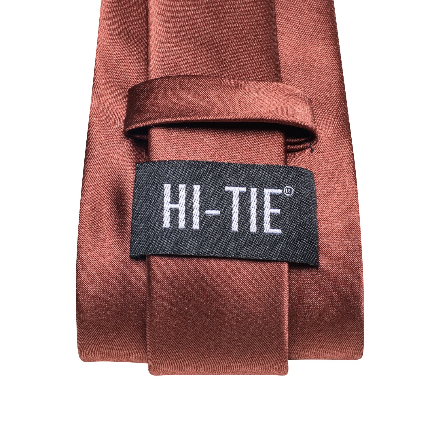  Copper Rose Red Necktie Mens Solid Silk Tie Hanky Cufflinks Set