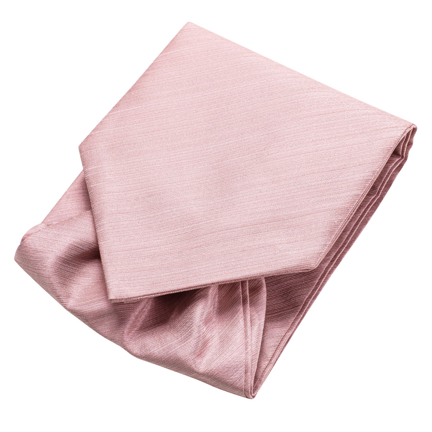 Pink Solid Ascot Pocket Square Cufflinks Set