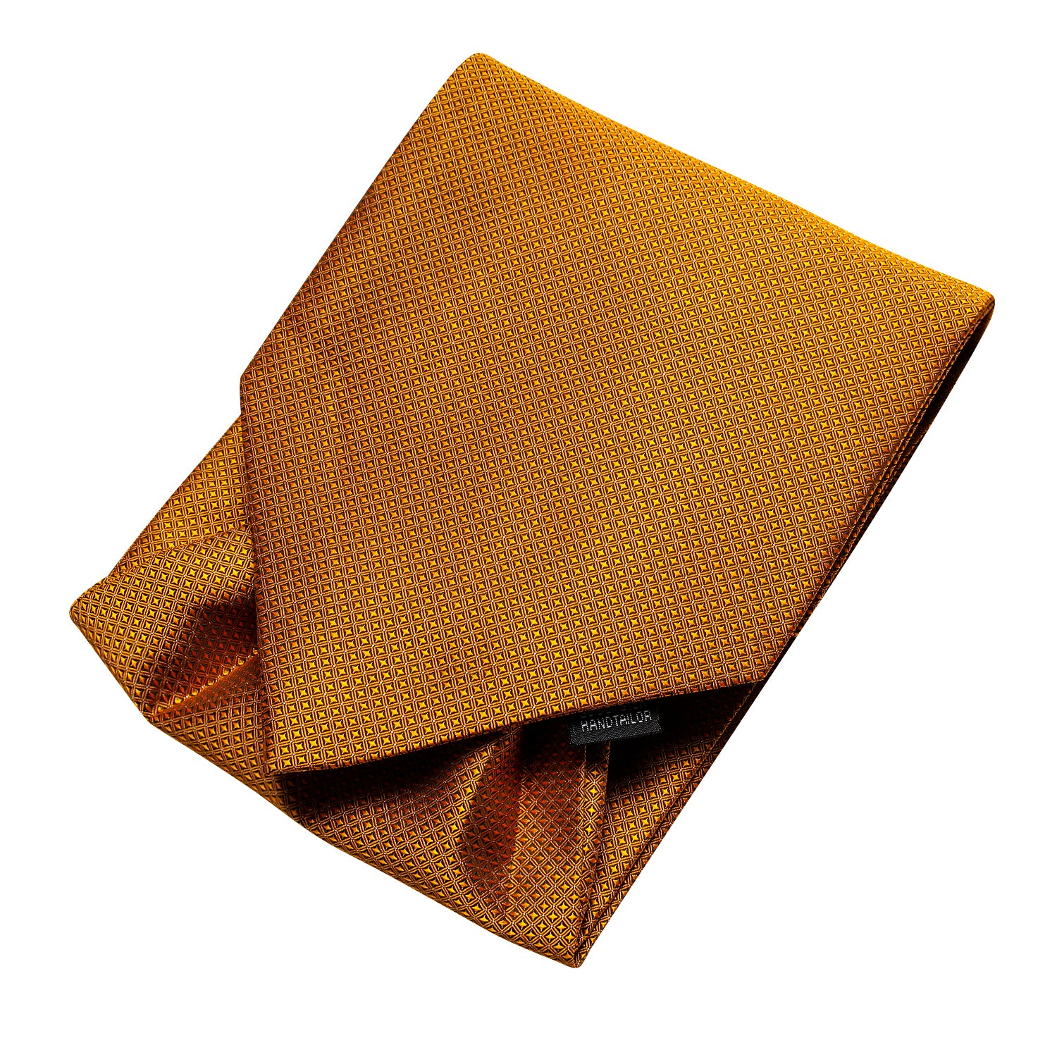 Golden Novelty Ascot Pocket Square Cufflinks Set