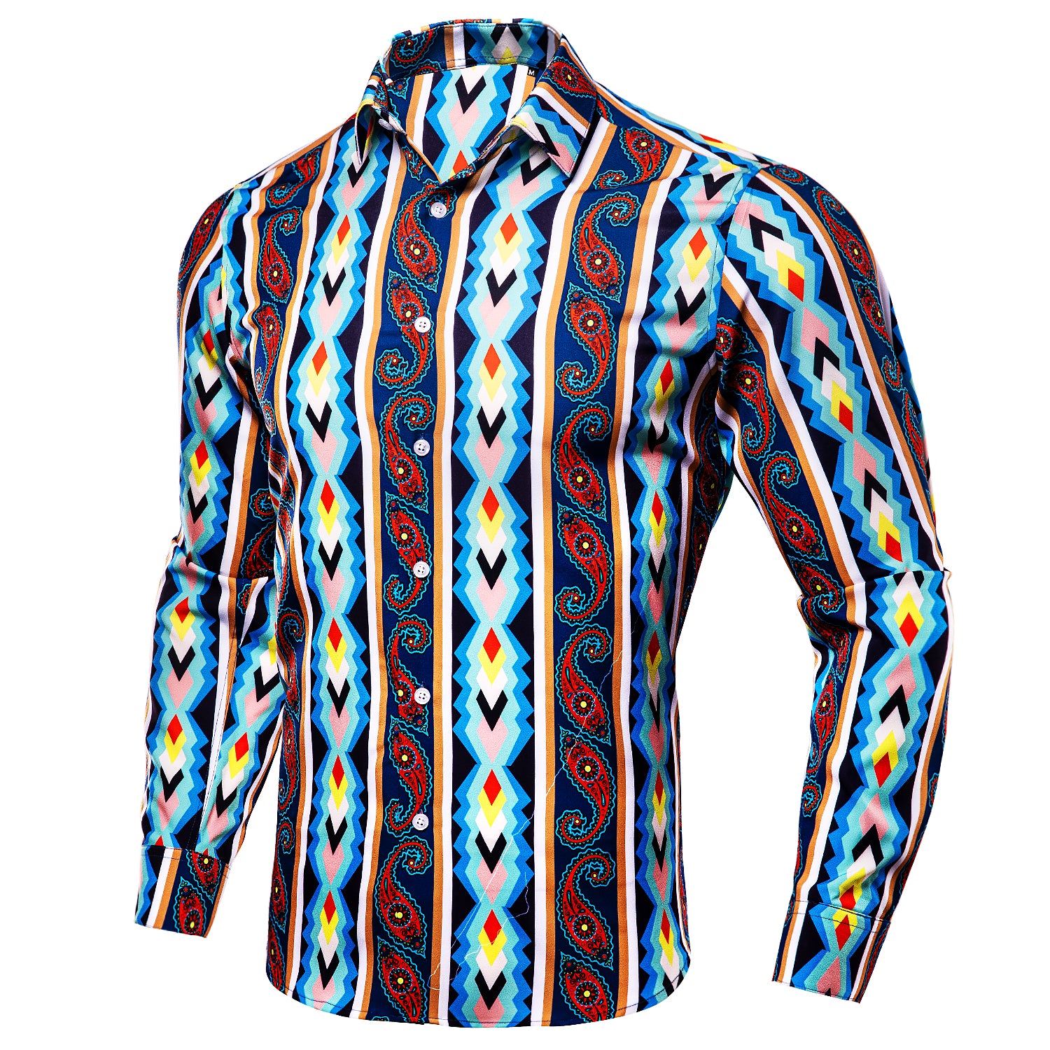 Clearance Sale New Colorful Striped Print Novelty Men's Shirt