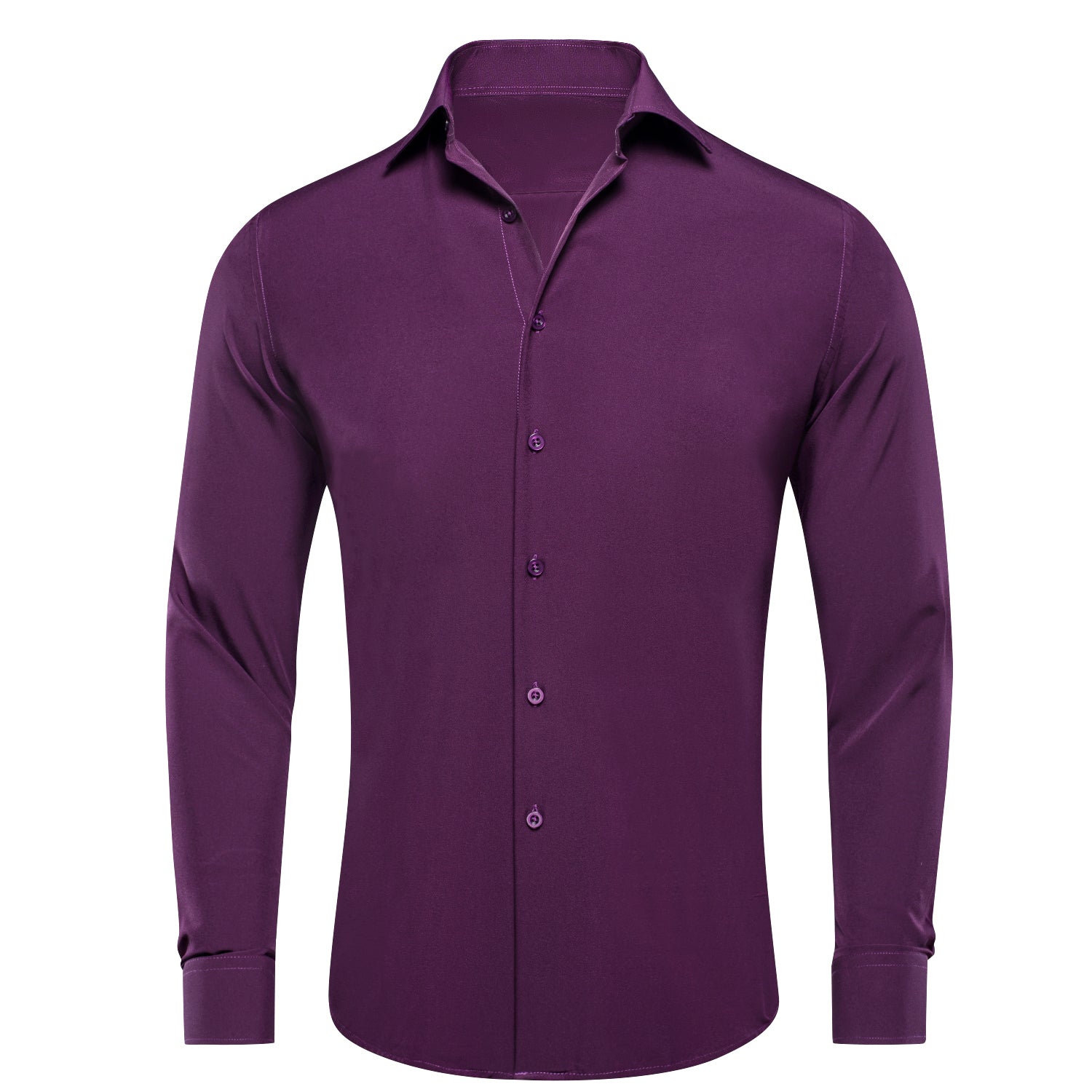 Orchid Purple Stretch Men's Long Sleeve Shirt