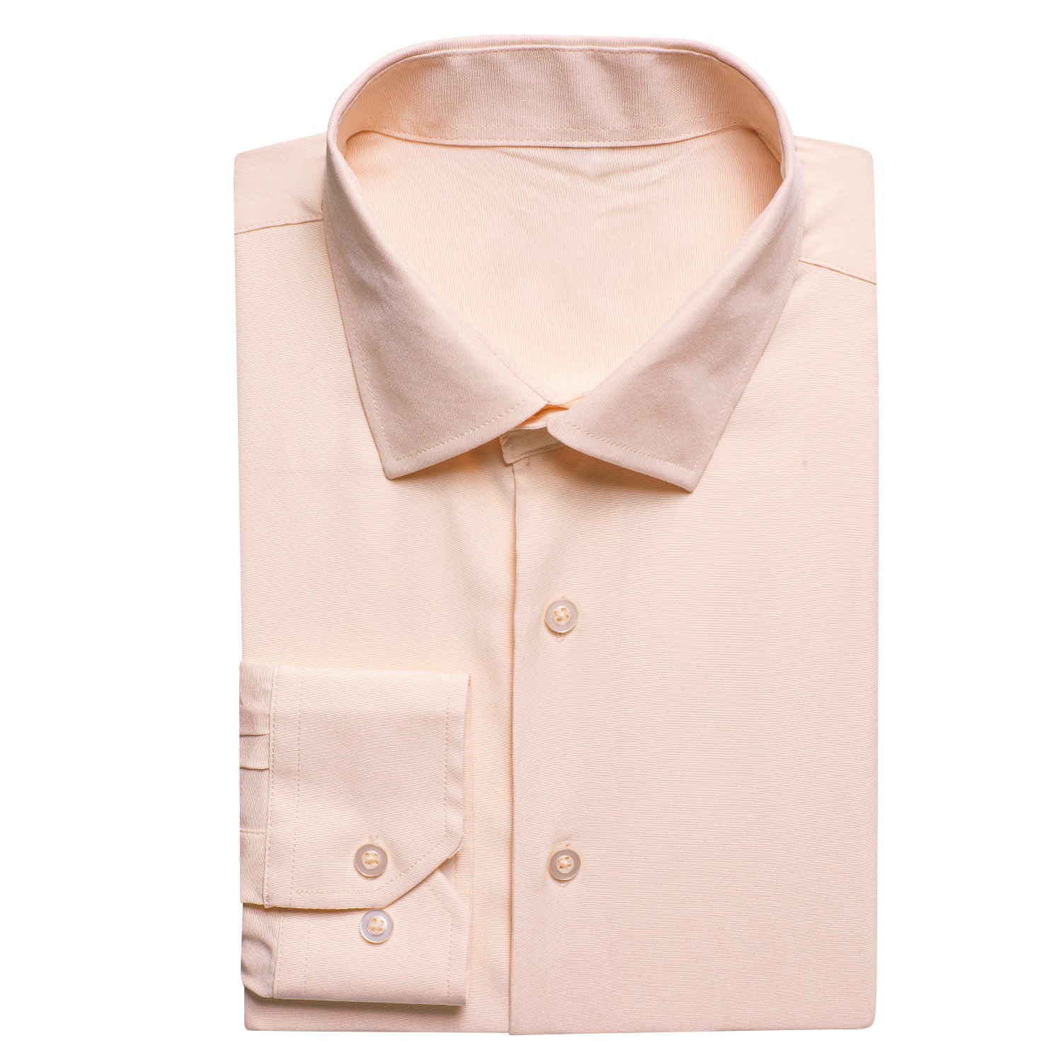 Light Pink Stretch Men's Long Sleeve Shirt