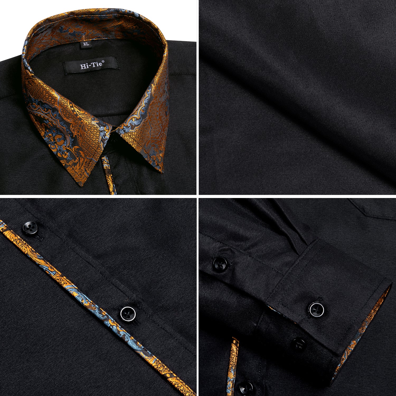 Clearance Sale Black Brown Stitching Shirt