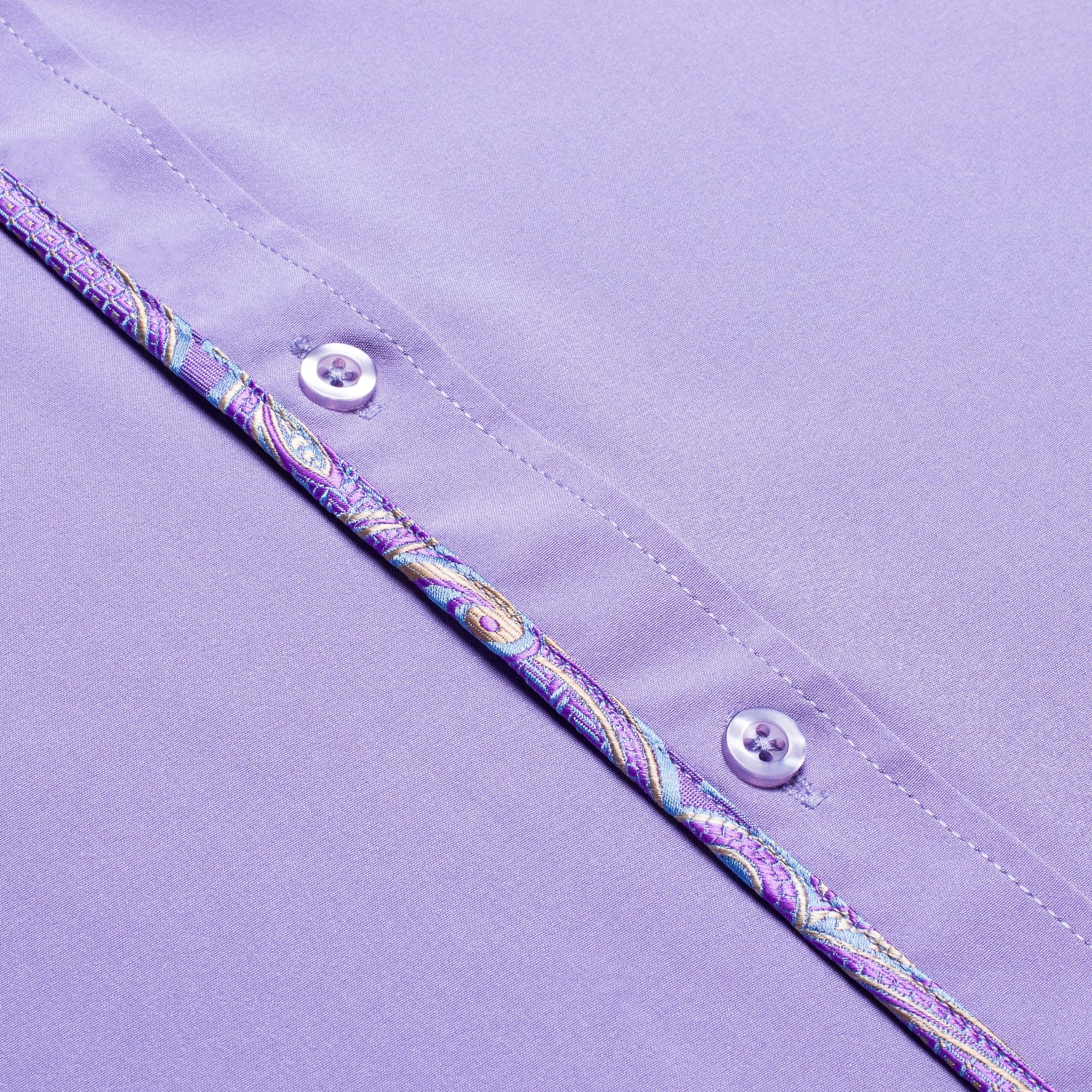 Clearance Sale New Arrival Lavender Purple Men's Stitching Shirt