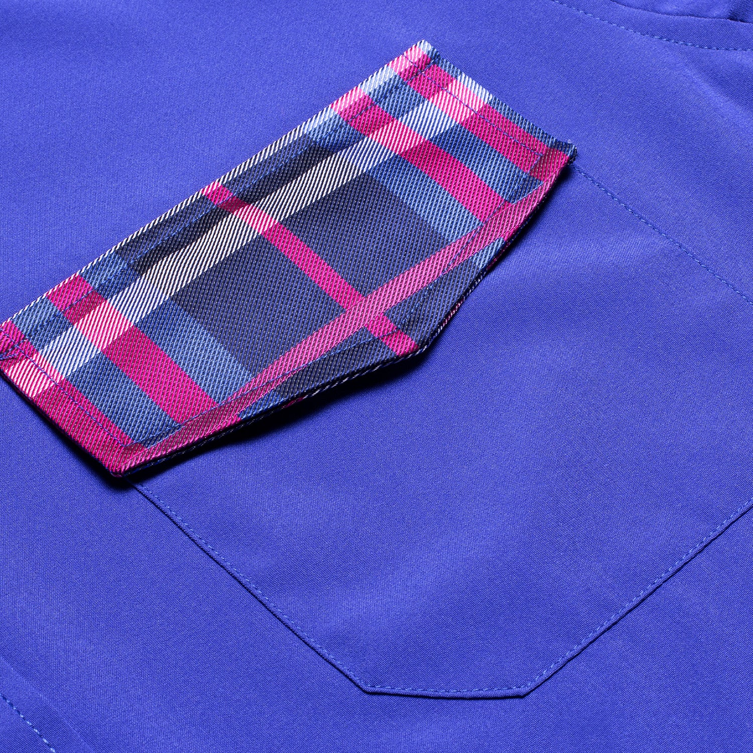 Fresh Blue Pink Men's Stitching Shirt