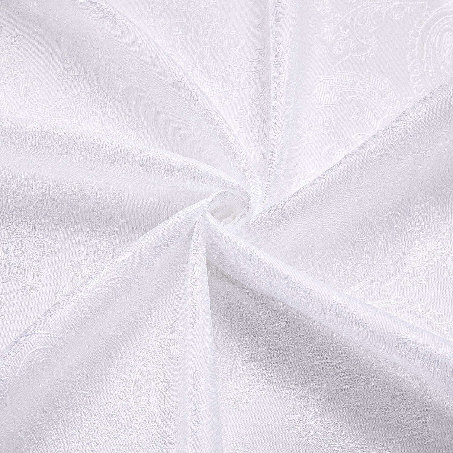 White Paisley Silk Men's Short Sleeve Shirt