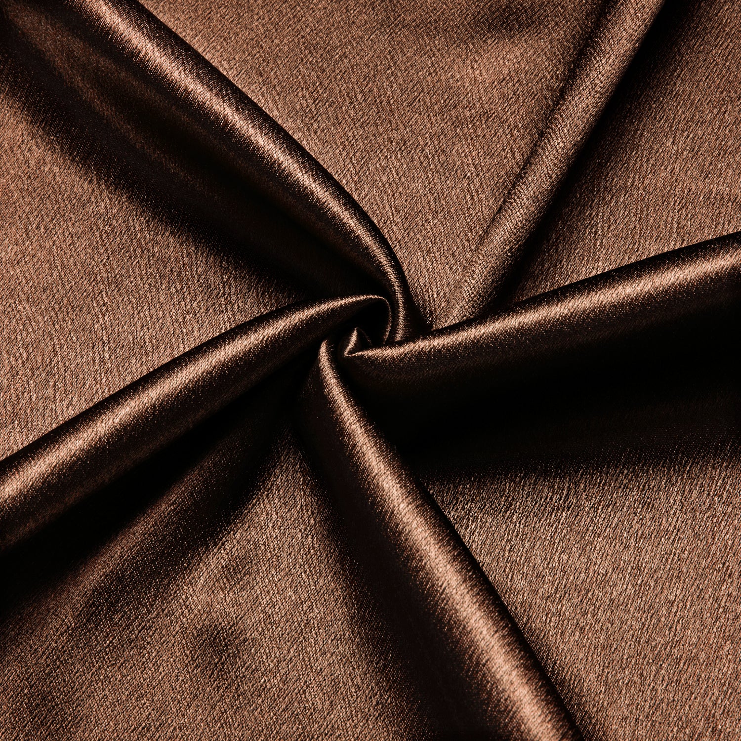 Men's Top Dark Brown Satin Silk Men's Long Sleeve Dress Shirt