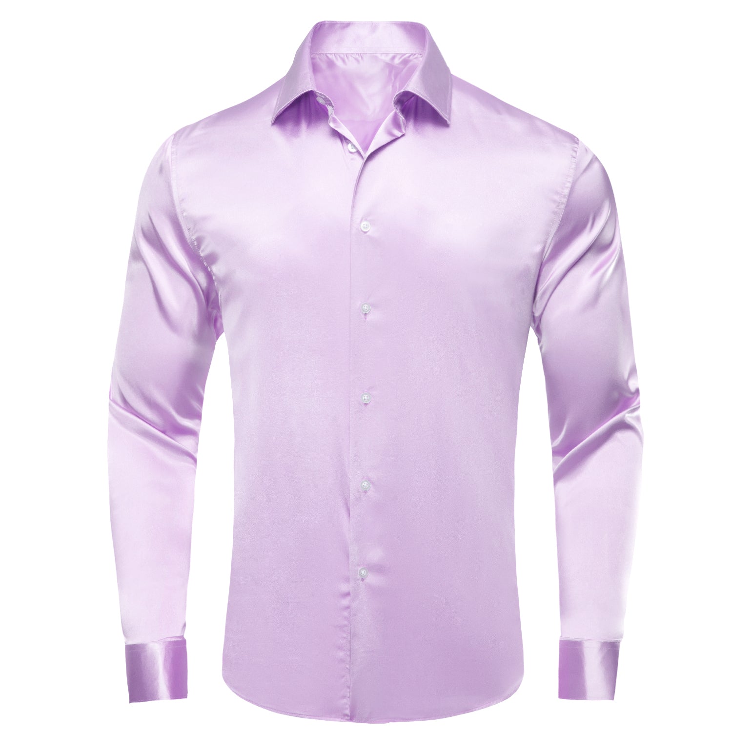 Men'S Lilac Stripe Short Sleeve Mock Neck Shirt main image 1