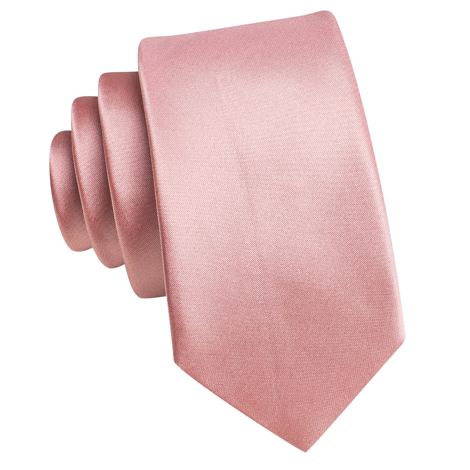 Coral Pink Solid Children's Kids Boys Tie Pocket Square 6cm