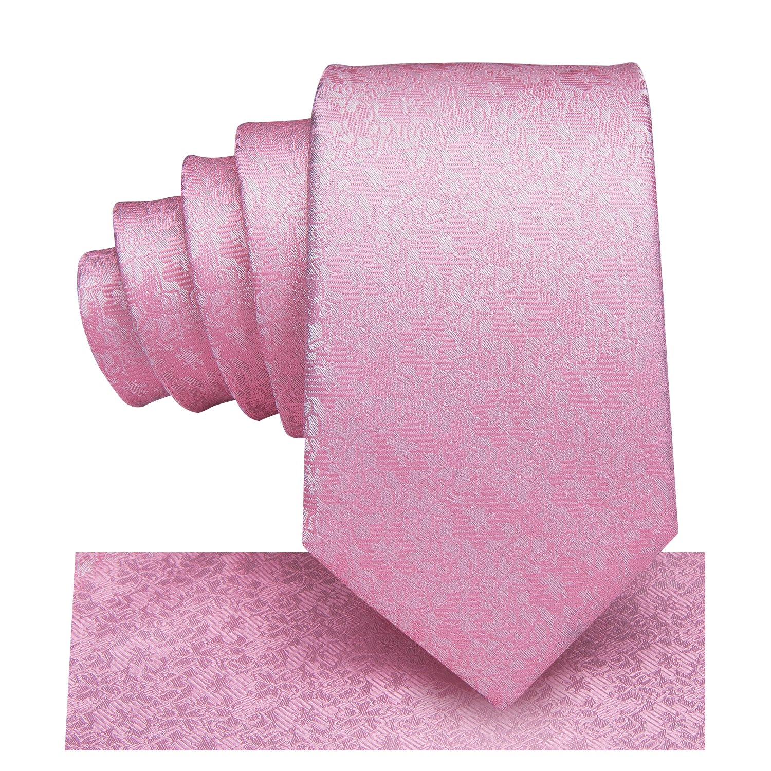 Pink Floral Children's Kids Boys Tie Pocket Square 6cm