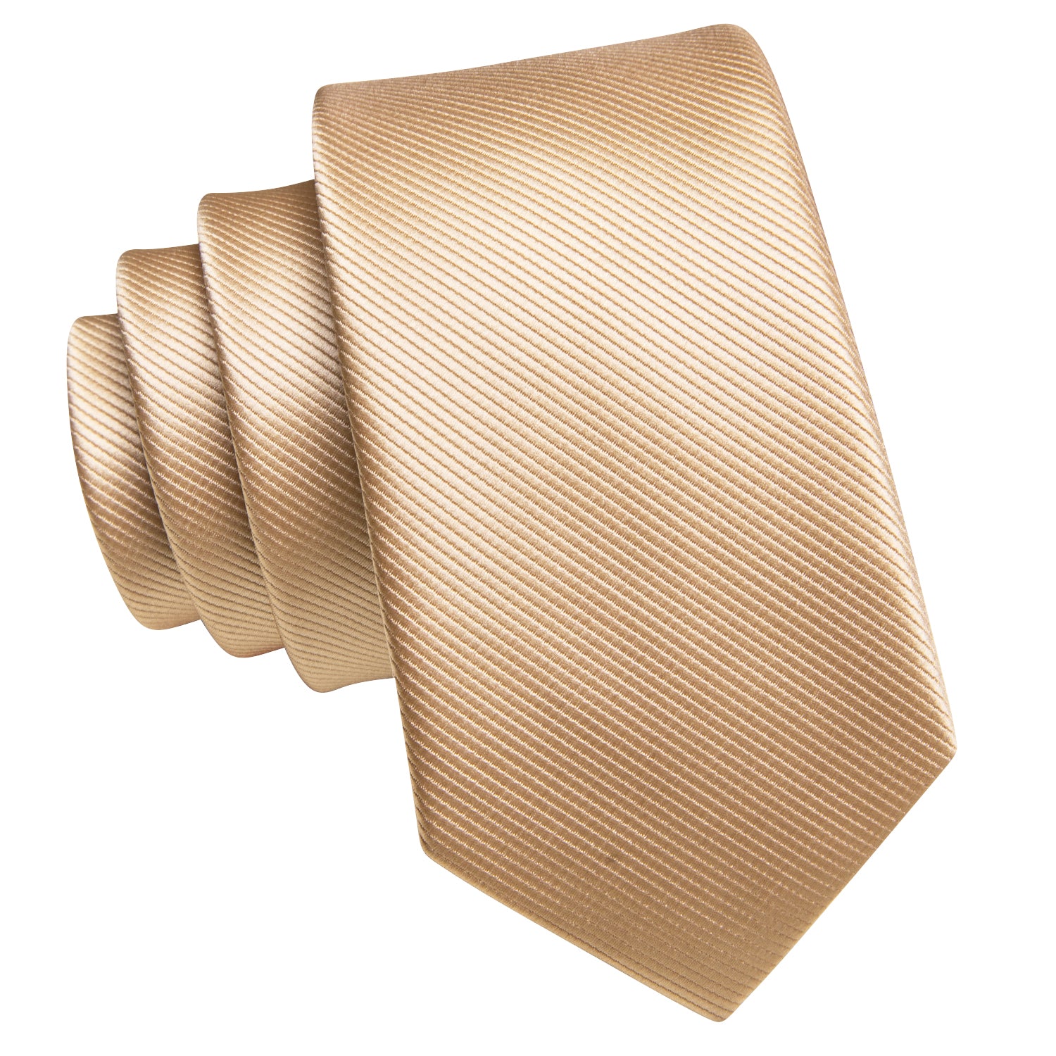 Champagne Gold Solid Children's Kids Boys Tie Pocket Square 6cm
