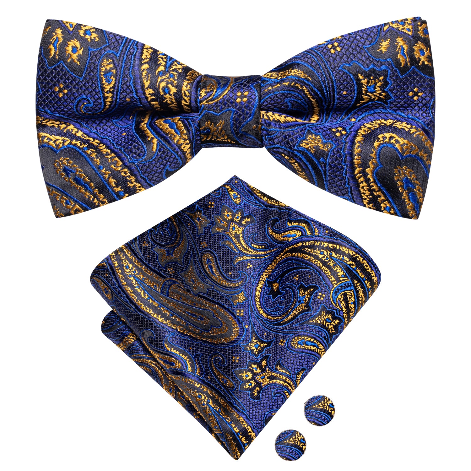 dark blue bow tie