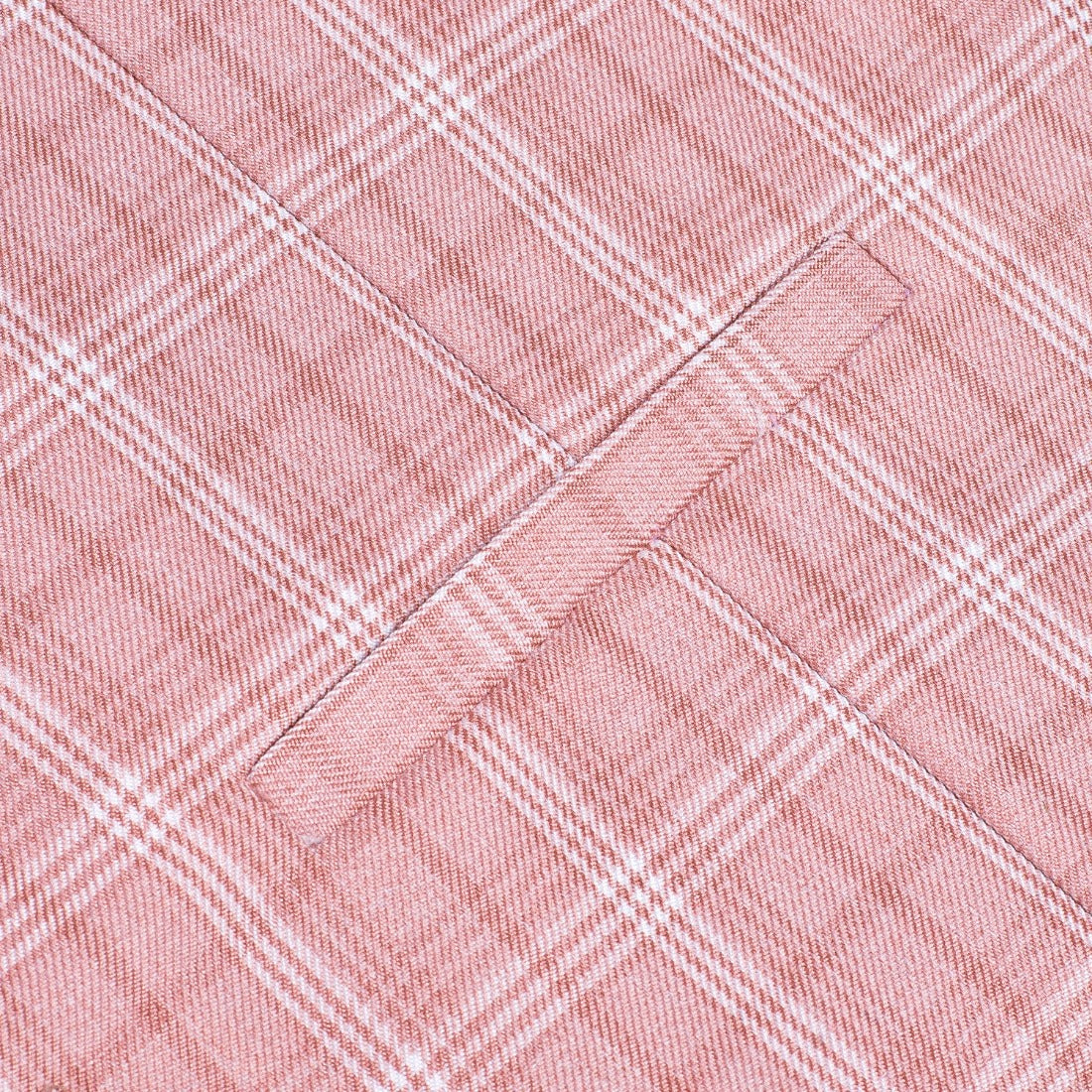 New Pink White Plaid Silk England Style Men's Single Vest Waistcoat