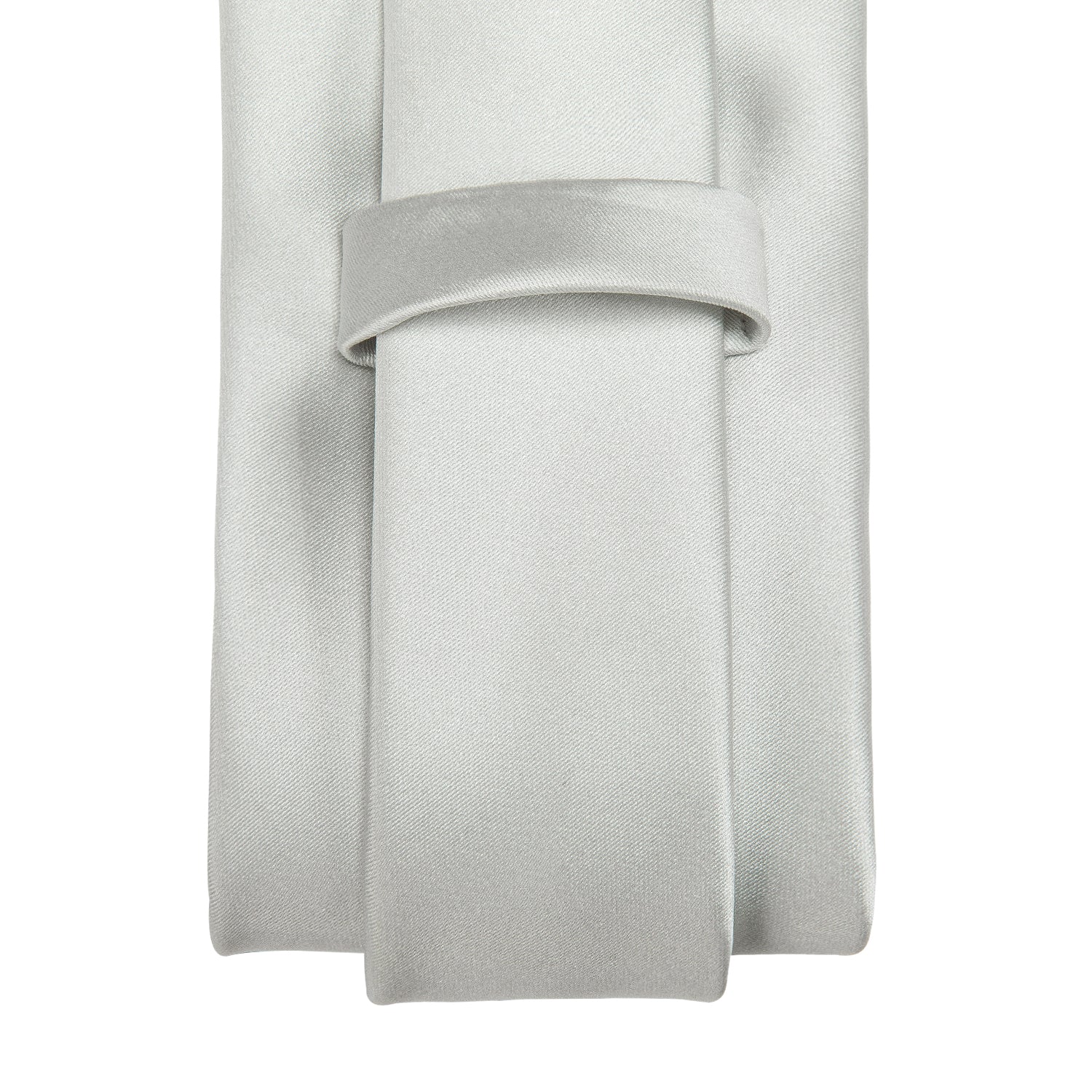 Pure White Solid Tie Pocket Square Cufflinks Set