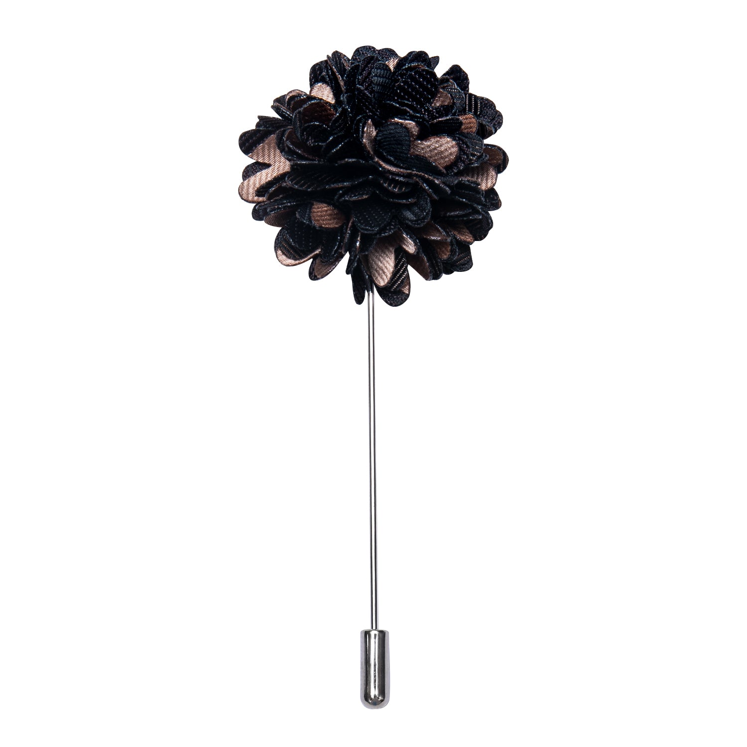 Luxury Black Brown Floral  Lapel Pin