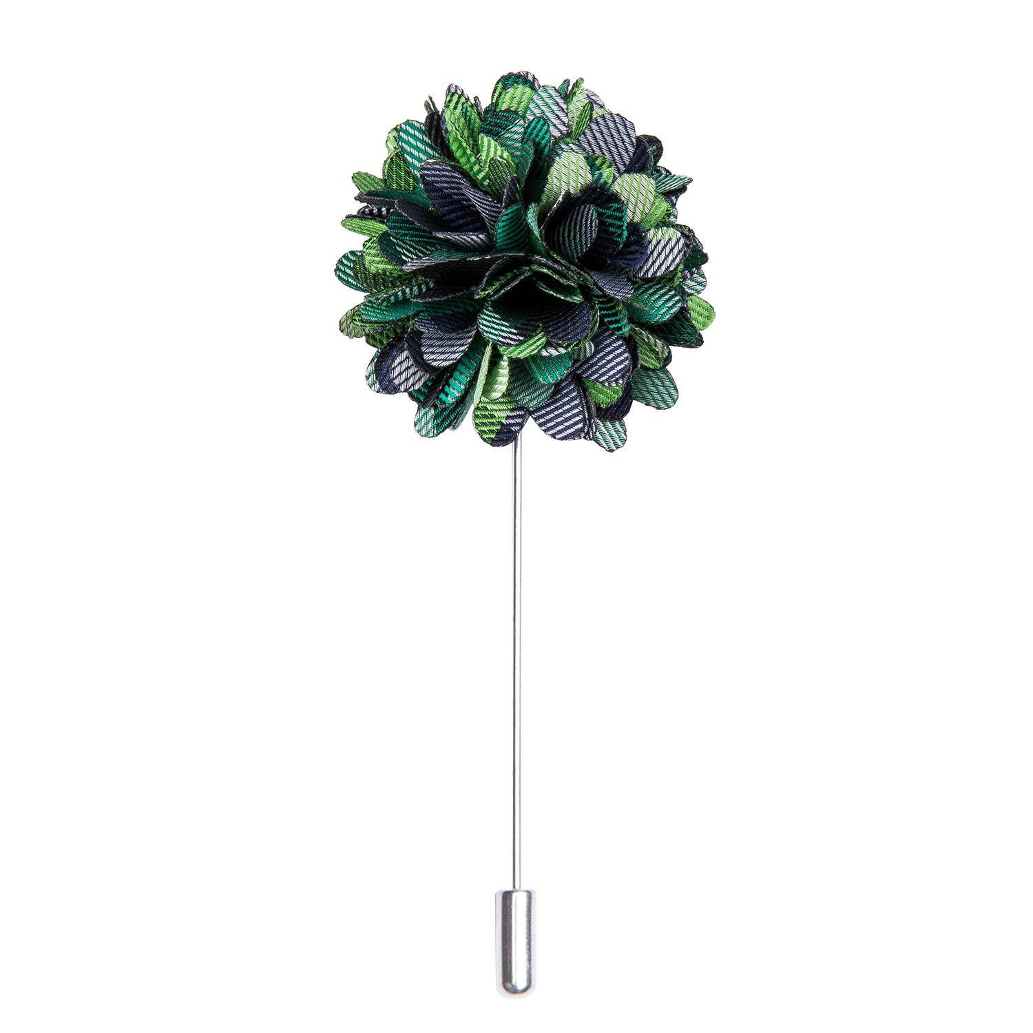 Luxury Grey Green Floral Lapel Pin