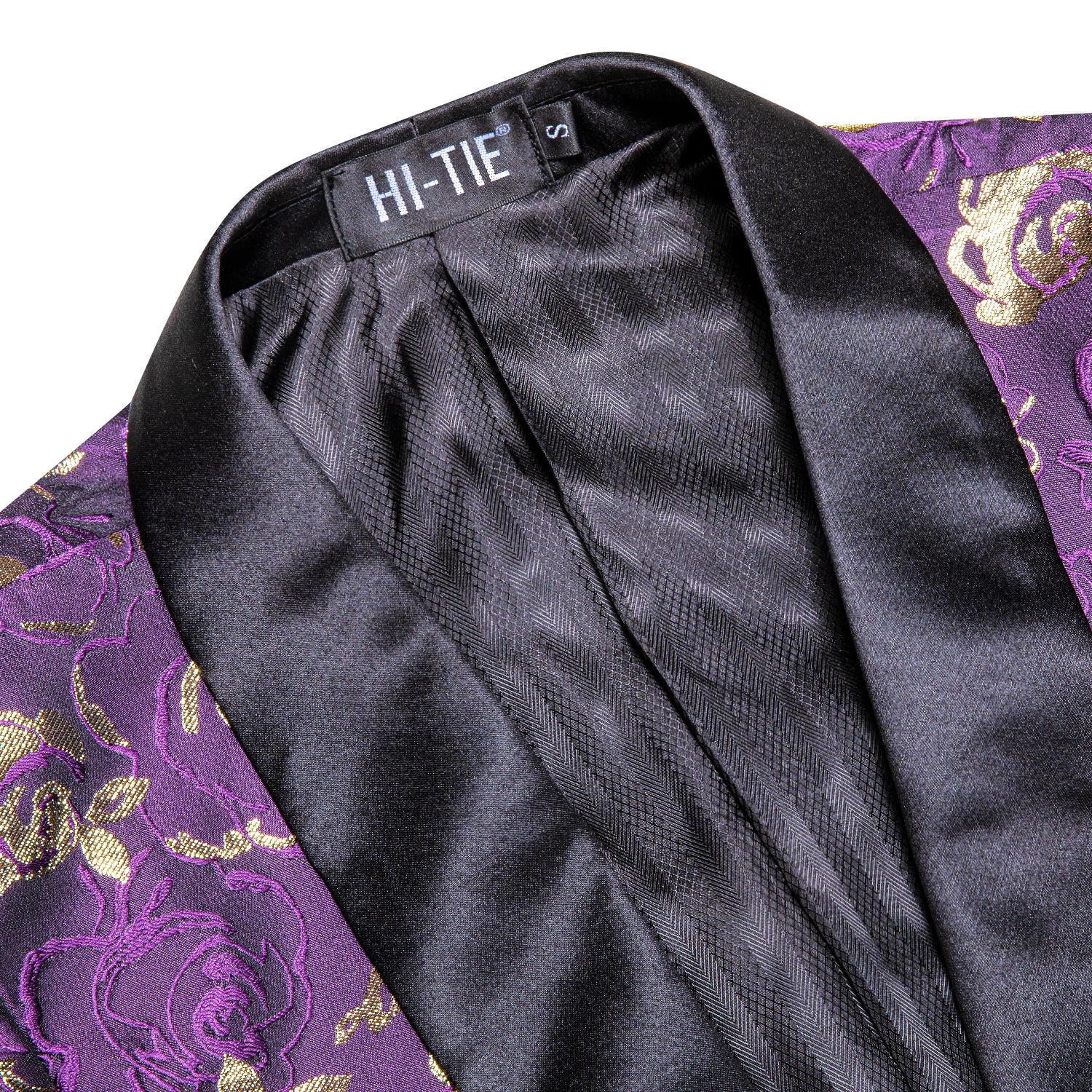 New Luxury Purple Champagne Floral Men's Suit Set